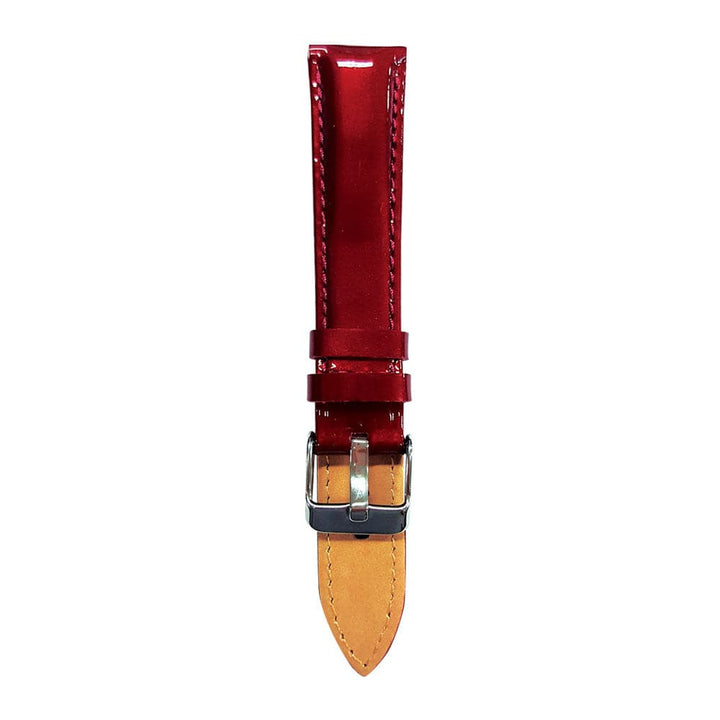 ARIES GOLD BURGUNDY GLOSS AG-L0024 SILVER BUCKLE RED LEATHER STRAP - H2 Hub Watches