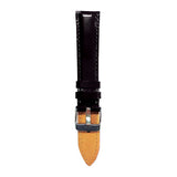 ARIES GOLD BLACK GLOSS AG-L0026 SILVER BUCKLE BLACK LEATHER STRAP - H2 Hub Watches
