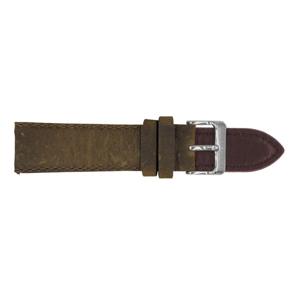 ARIES GOLD GRAY AG-L0034-22 LEATHER STRAP