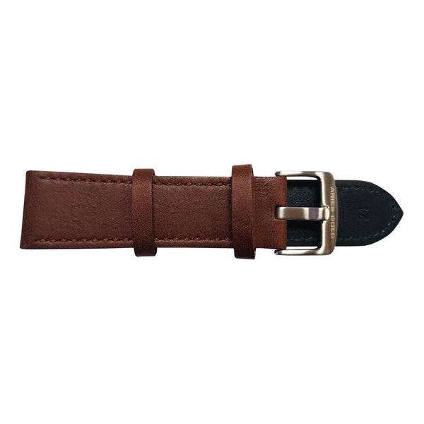 ARIES GOLD BROWN AG-L0051-24 LEATHER STRAP