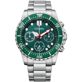 CITIZEN AI5009-80X GREEN DIAL STAINLESS STEEL MEN WATCH