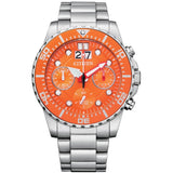 CITIZEN AI7008-81X ORANGE DIAL STAINLESS STEEL MEN WATCH