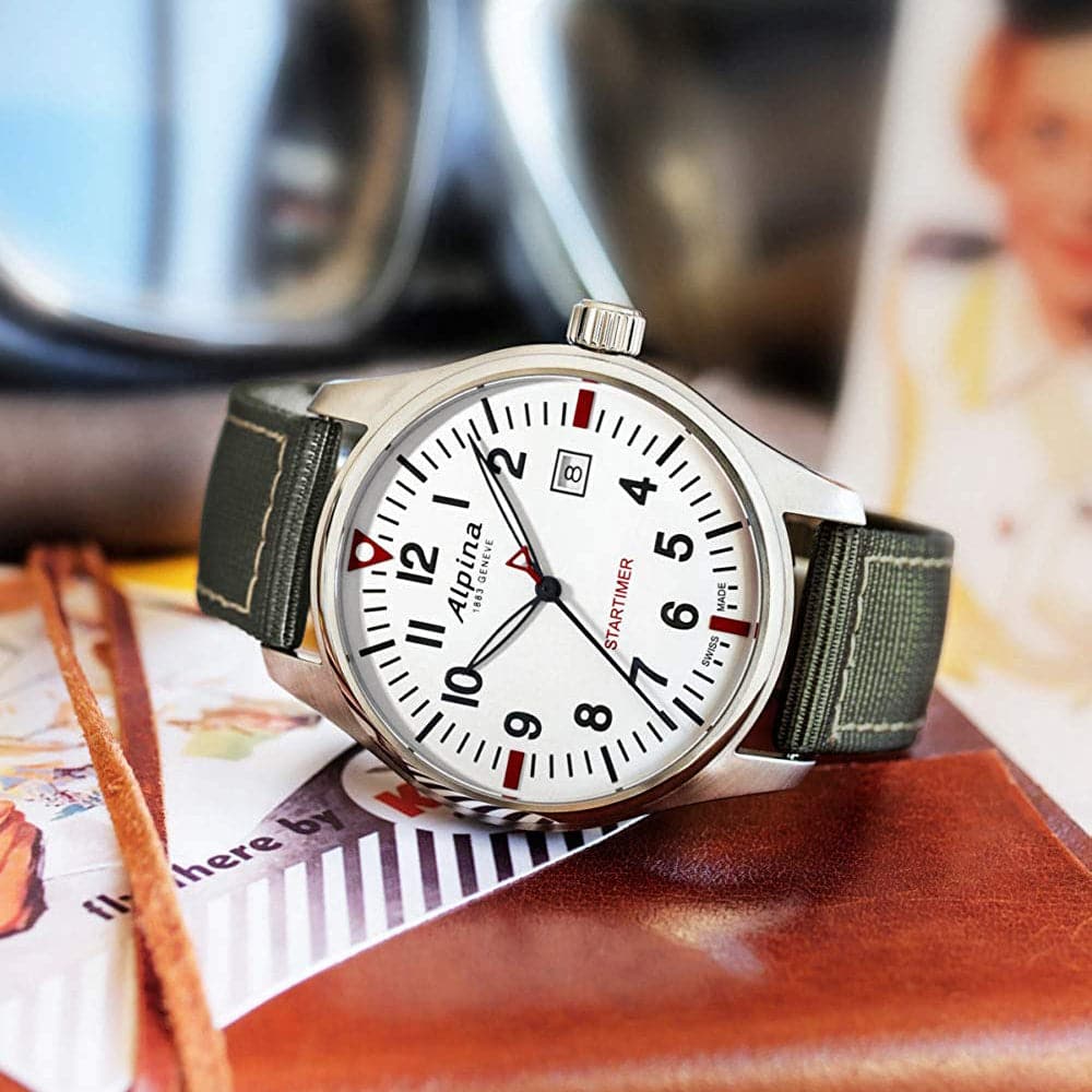 ALPINA STARTIMER PILOT QUARTZ AL-240S4S6  MEN'S WATCH - H2 Hub Watches