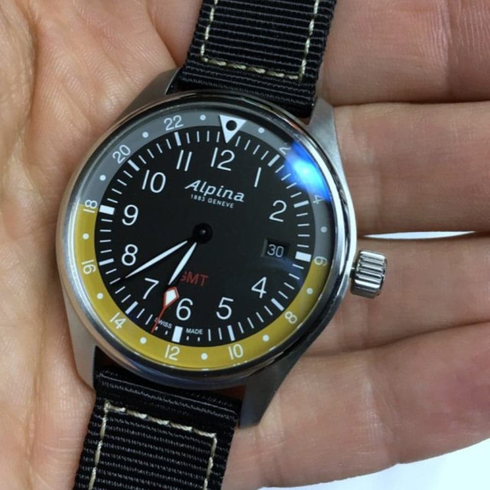 ALPINA STARTIMER PILOT QUARTZ GMTAL-247BBG4S6  MEN'S WATCH - H2 Hub Watches