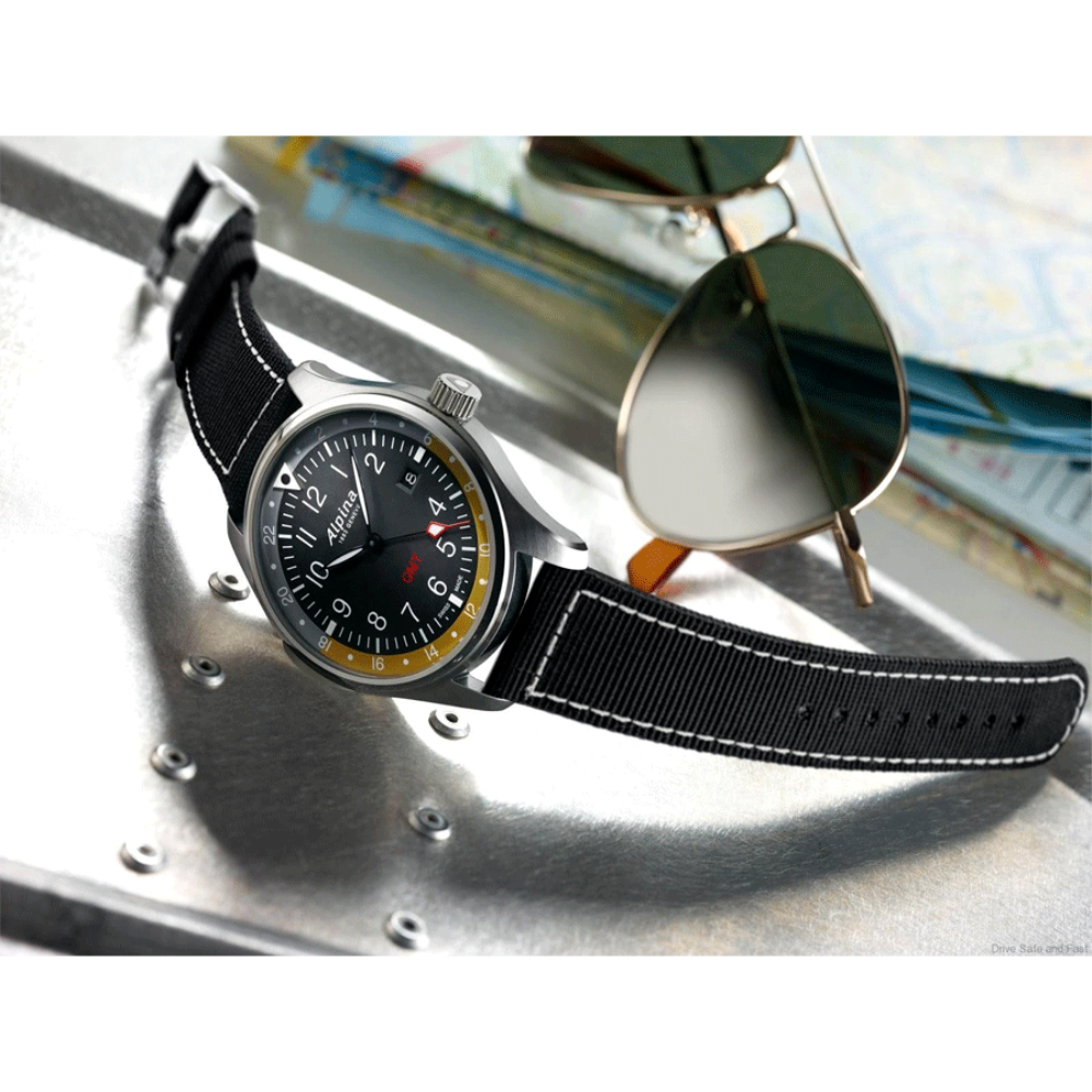 ALPINA STARTIMER PILOT QUARTZ GMTAL-247BBG4S6  MEN'S WATCH - H2 Hub Watches