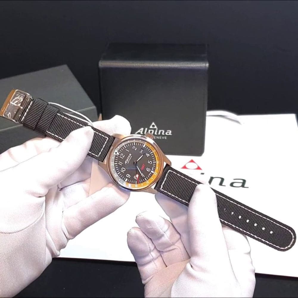 ALPINA STARTIMER PILOT QUARTZ GMTAL-247BBG4S6  MEN'S WATCH - H2 Hub Watches
