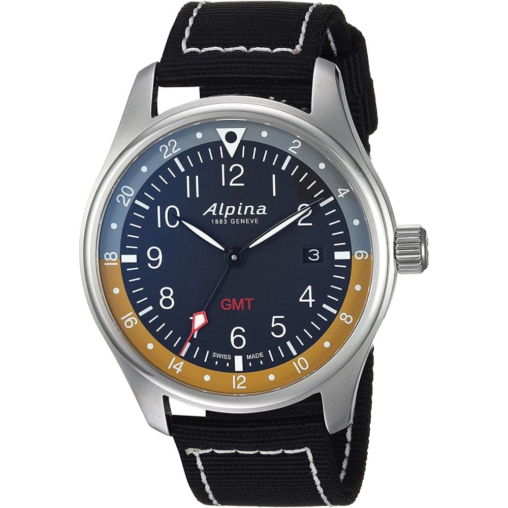 ALPINA STARTIMER PILOT QUARTZ GMTAL-247BBG4S6  MEN'S WATCH - H2 Hub Watches
