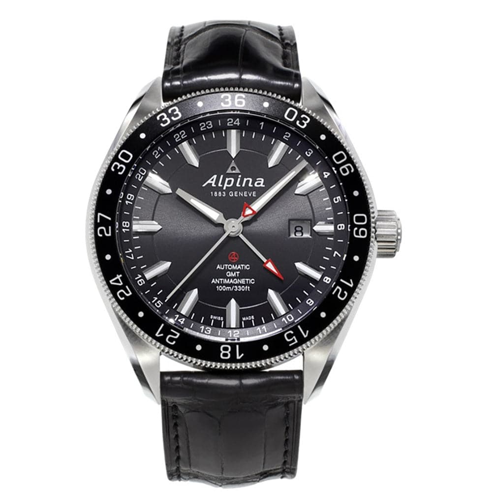 ALPINA ALPHINER GMT 4 BLACK AL-550G5AQ6 MEN'S WATCH - H2 Hub Watches