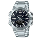 CASIO GENERAL AMW-870D-1AVDF QUARTZ SILVER STAINLESS STEEL MEN'S WATCH