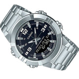 CASIO GENERAL AMW-870D-1AVDF QUARTZ SILVER STAINLESS STEEL MEN'S WATCH