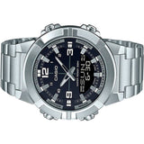 CASIO GENERAL AMW-870D-1AVDF QUARTZ SILVER STAINLESS STEEL MEN'S WATCH