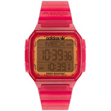 ADIDAS DIGITAL AOST22052 PINK RESIN STRAP UNISEX WATCH