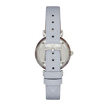 EMPORIO ARMANI ANALOG QUARTZ SILVER TORTOISESHELL AR11002 GREY LEATHER STRAP WOMEN’S WATCH - H2 Hub Watches