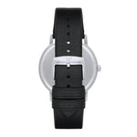 EMPORIO ARMANI AR11013 BLACK LEATHER STRAP MEN’S WATCH - H2 Hub Watches