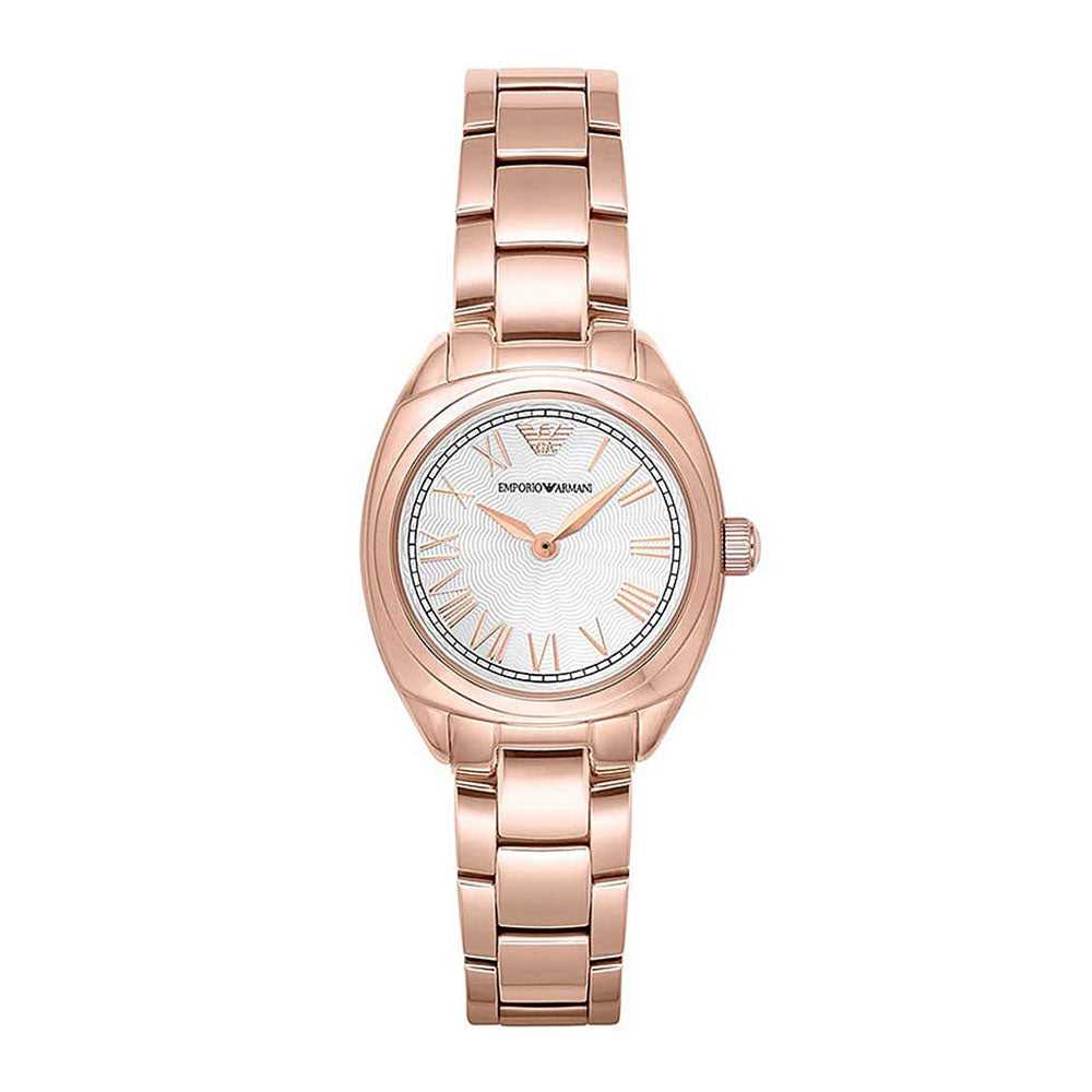 EMPORIO ARMANI ANALOG QUARTZ ROSE GOLD STAINLESS STEEL AR11038 WOMEN’S WATCH - H2 Hub Watches