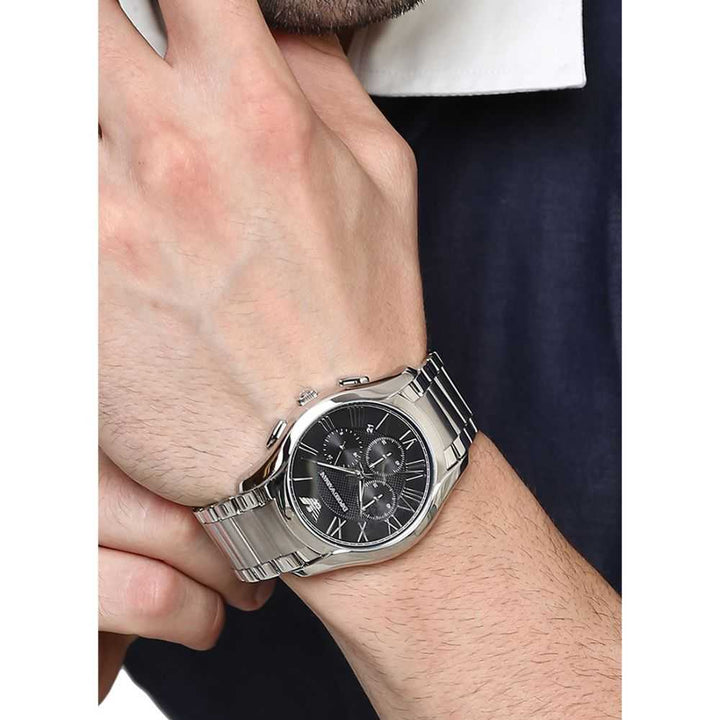 EMPORIO ARMANI AR11083 CHRONOGRAPH SILVER STAINLESS STEEL MEN’S WATCH - H2 Hub Watches
