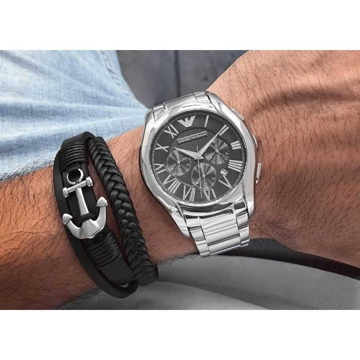 EMPORIO ARMANI AR11083 CHRONOGRAPH SILVER STAINLESS STEEL MEN’S WATCH - H2 Hub Watches