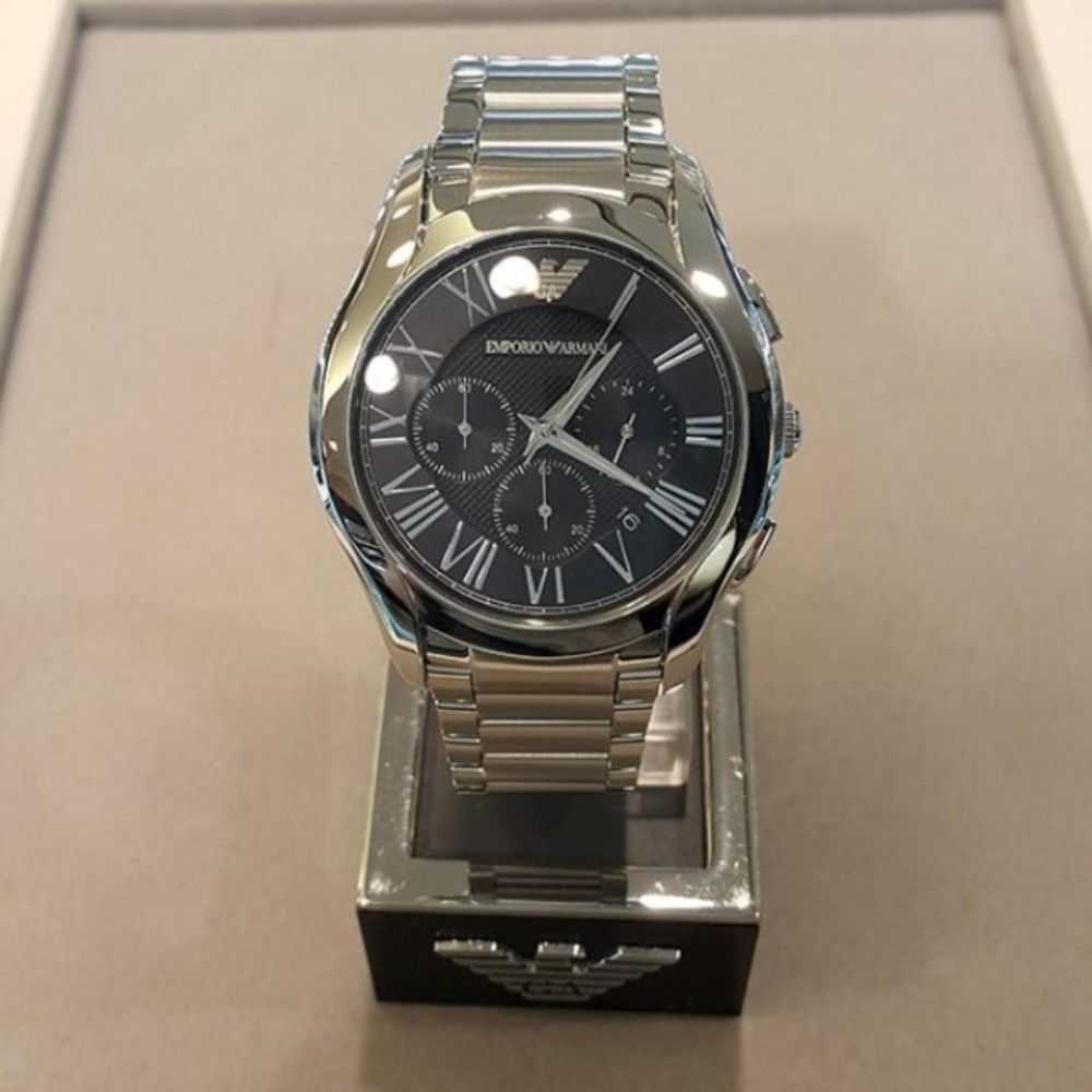EMPORIO ARMANI AR11083 CHRONOGRAPH SILVER STAINLESS STEEL MEN’S WATCH - H2 Hub Watches