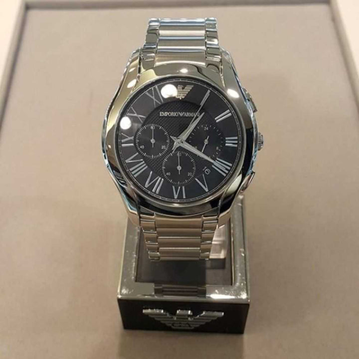 EMPORIO ARMANI AR11083 CHRONOGRAPH SILVER STAINLESS STEEL MEN’S WATCH - H2 Hub Watches