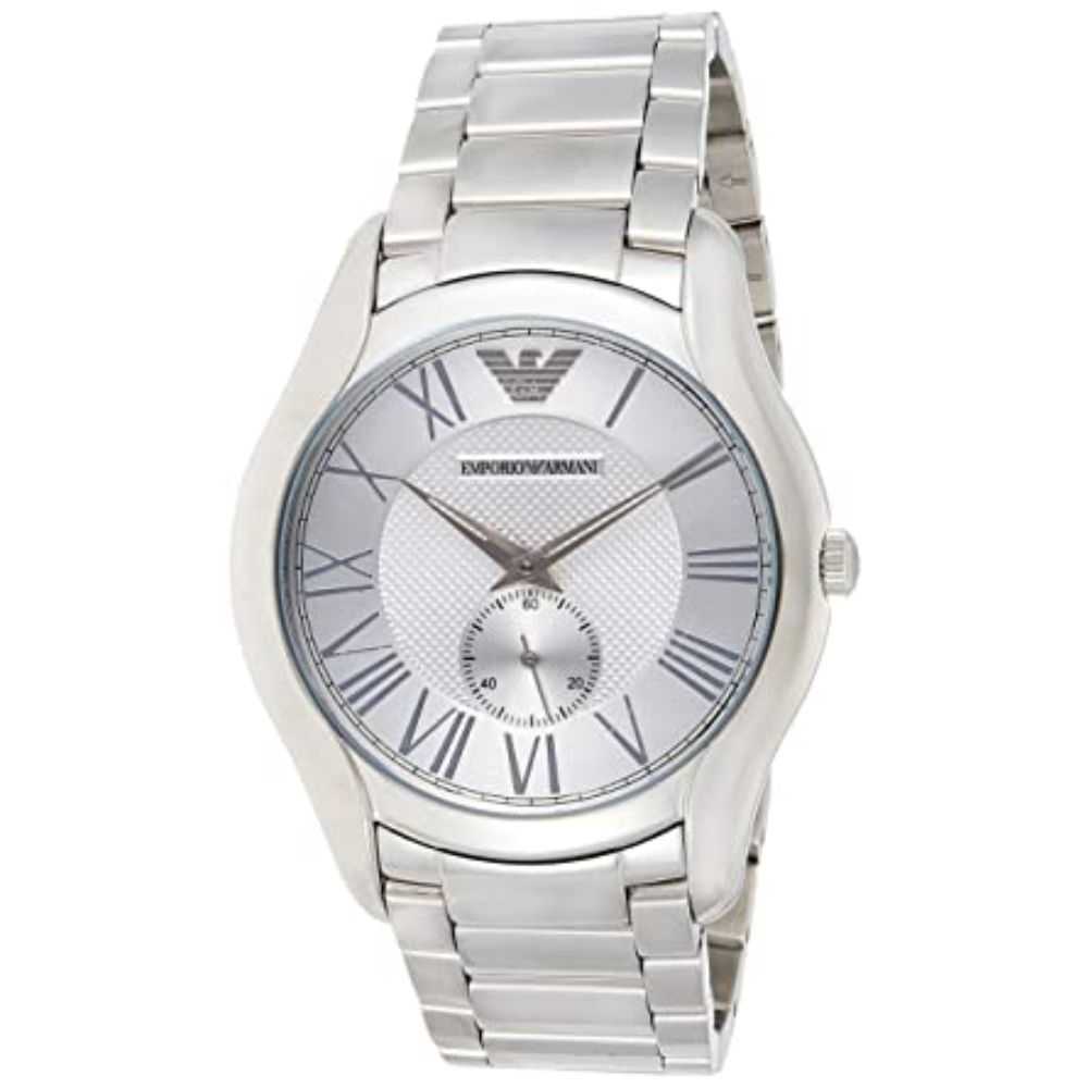 EMPORIO ARMANI AR11084 SILVER STAINLESS STEEL MEN’S WATCH - H2 Hub Watches