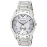 EMPORIO ARMANI AR11084 SILVER STAINLESS STEEL MEN’S WATCH - H2 Hub Watches