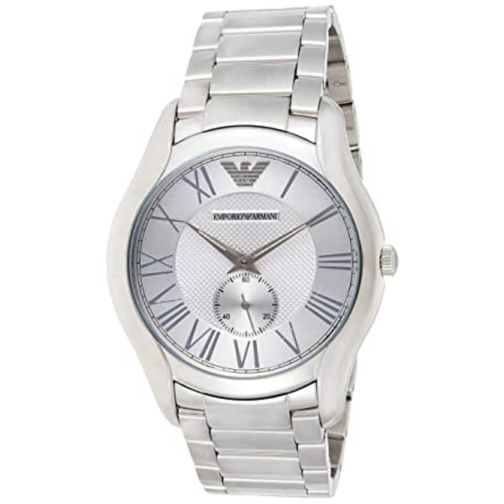 EMPORIO ARMANI AR11084 SILVER STAINLESS STEEL MEN’S WATCH - H2 Hub Watches