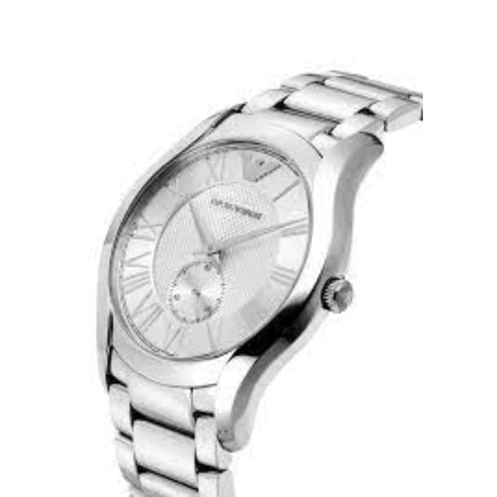 EMPORIO ARMANI AR11084 SILVER STAINLESS STEEL MEN’S WATCH - H2 Hub Watches
