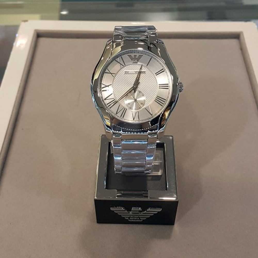EMPORIO ARMANI AR11084 SILVER STAINLESS STEEL MEN’S WATCH - H2 Hub Watches