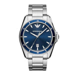 EMPORIO ARMANI ANALOG QUARTZ SILVER STAINLESS STEEL AR11100 MEN’S WATCH - H2 Hub Watches