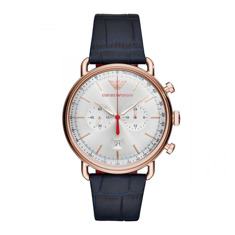 EMPORIO ARMANI CHRONOGRAPH ROSE GOLD STAINLESS STEEL AR11123 MEN’S WATCH - H2 Hub Watches