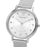 Emporio Armani Silver Dial With Silver Stainless Steel Strap Women Watch AR11128
