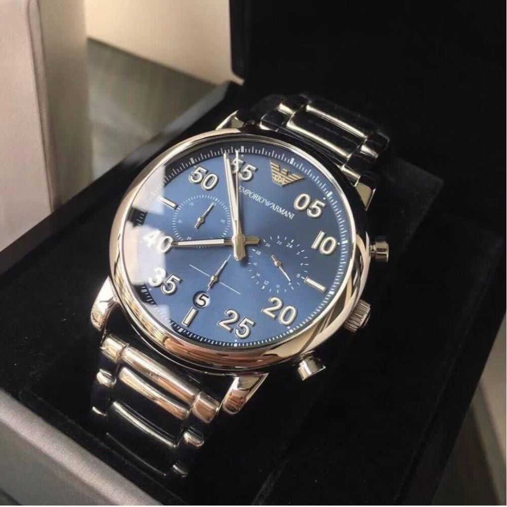EMPORIO ARMANI CHRONOGRAPH SILVER STAINLESS STEEL AR11132 MEN’S WATCH - H2 Hub Watches