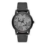 EMPORIO ARMANI LUIGI ANALOG QUARTZ BLACK STAINLESS STEEL AR11136 LEATHER STRAP MEN'S WATCH - H2 Hub Watches