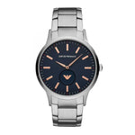 EMPORIO ARMANI SILVER STAINLESS STEEL AR11137 MEN’S WATCH - H2 Hub Watches