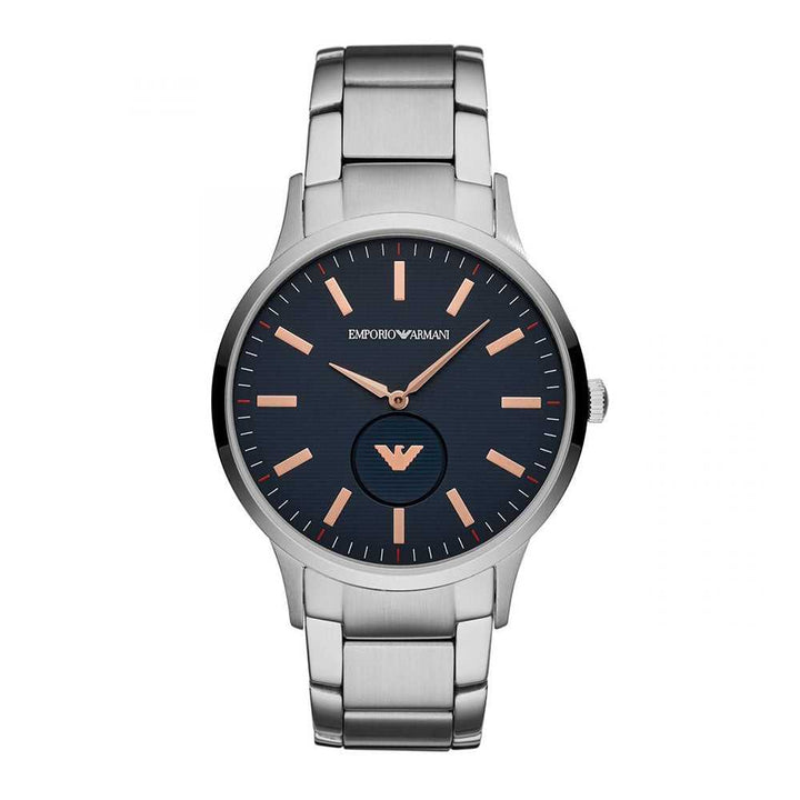 EMPORIO ARMANI SILVER STAINLESS STEEL AR11137 MEN’S WATCH - H2 Hub Watches