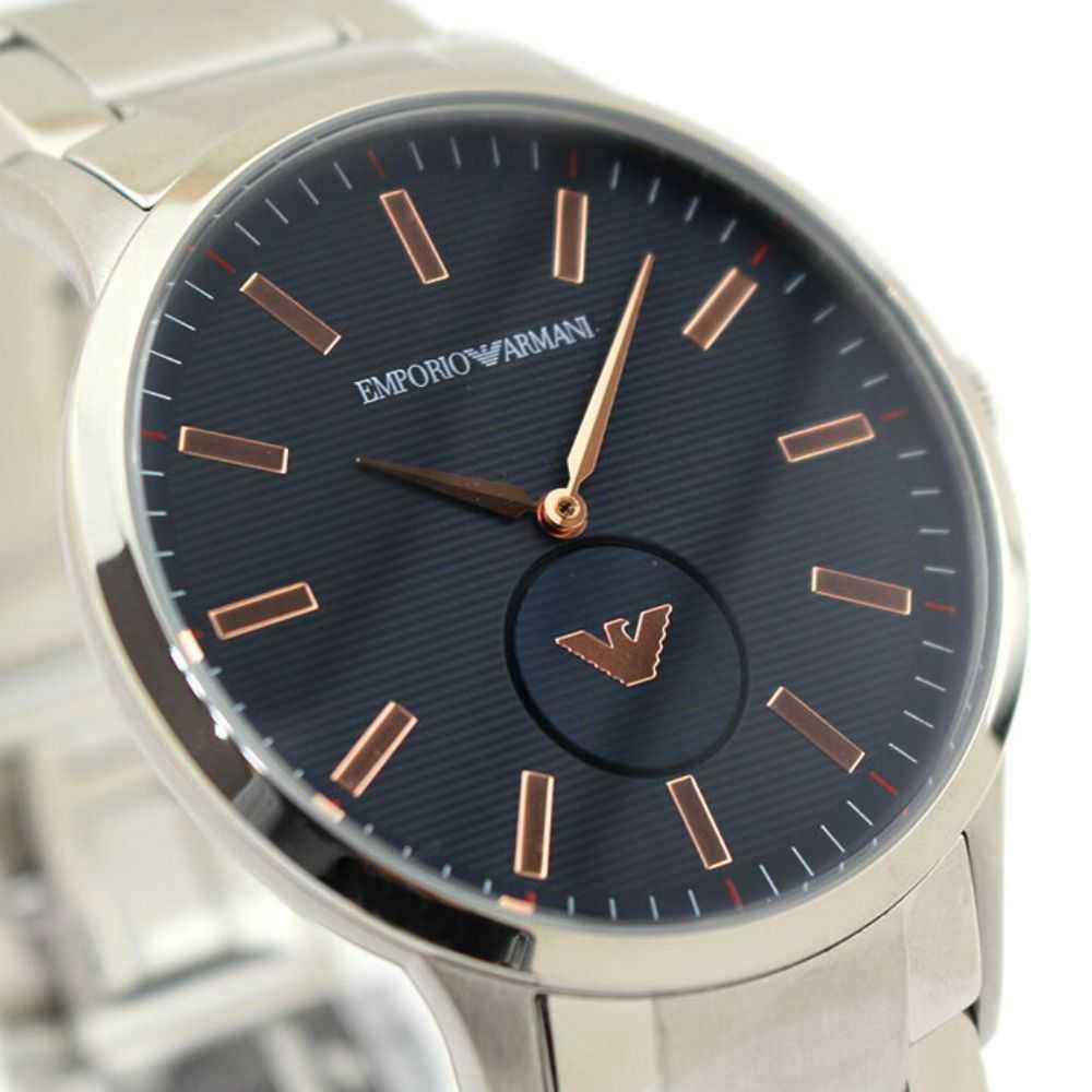 EMPORIO ARMANI SILVER STAINLESS STEEL AR11137 MEN’S WATCH - H2 Hub Watches
