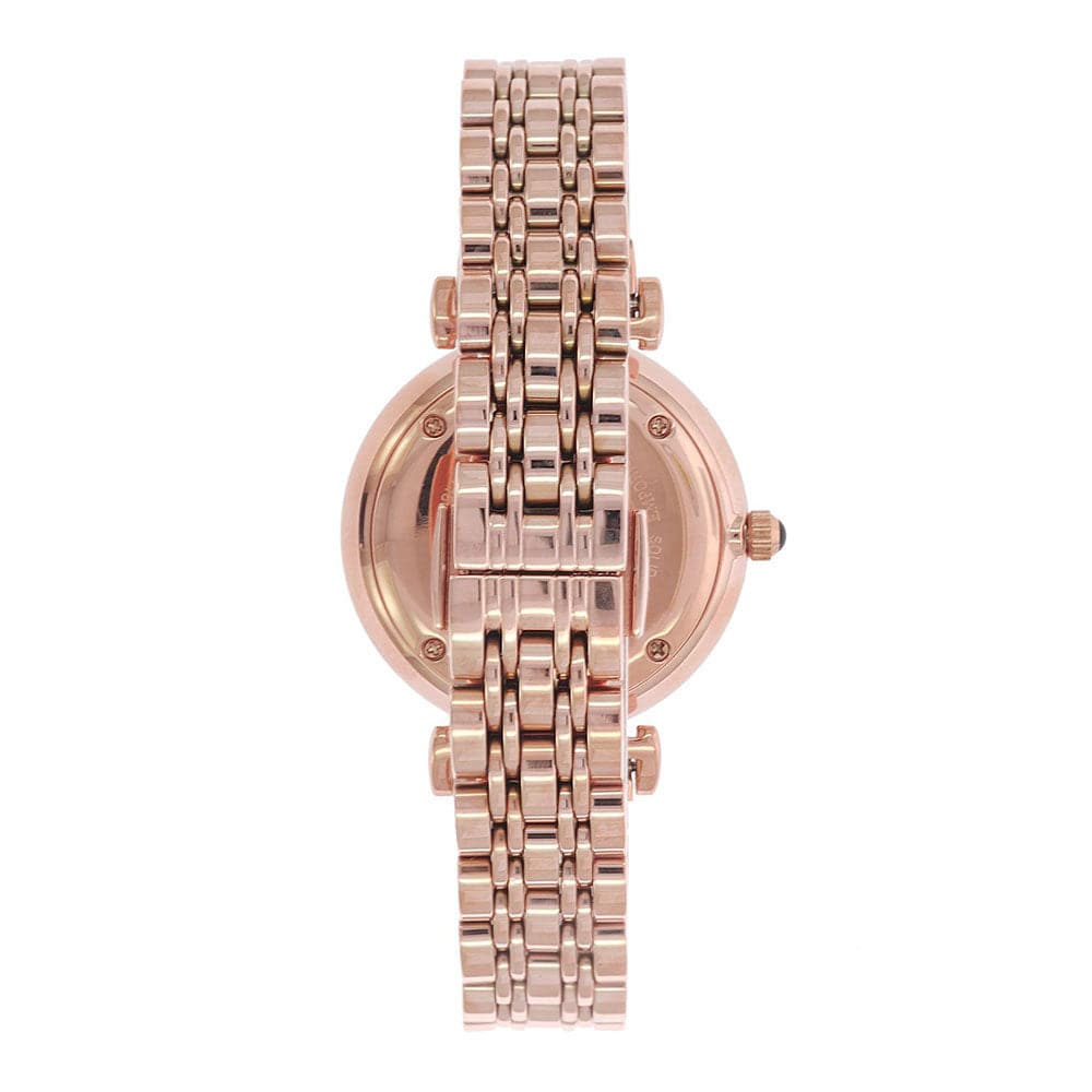 EMPORIO ARMANI GIANNI T BAR ANALOG QUARTZ ROSE GOLD STAINLESS STEEL AR11145 WOMEN'S WATCH - H2 Hub Watches