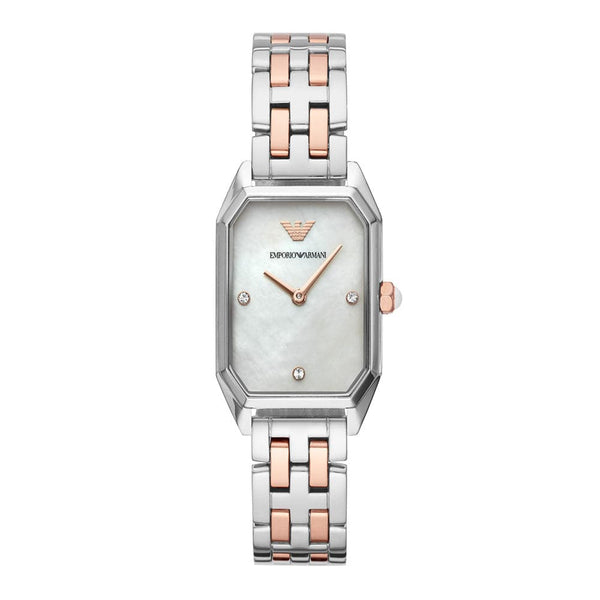 EMPORIO ARMANI GIOIA AR11146 TWO TONE STAINLESS STEEL WOMEN'S WATCH - H2 Hub Watches