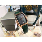 EMPORIO ARMANI AR11149 GREEN LEATHER WOMEN'S WATCH