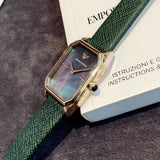 EMPORIO ARMANI AR11149 GREEN LEATHER WOMEN'S WATCH