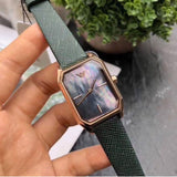 EMPORIO ARMANI AR11149 GREEN LEATHER WOMEN'S WATCH