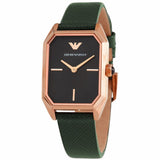 EMPORIO ARMANI AR11149 GREEN LEATHER WOMEN'S WATCH