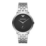 EMPORIO ARMANI AR11161 MODERN SLIM SILVER STAINLESS STEEL MEN'S WATCH - H2 Hub Watches