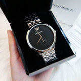 EMPORIO ARMANI AR11161 MODERN SLIM SILVER STAINLESS STEEL MEN'S WATCH - H2 Hub Watches