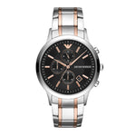 EMPORIO ARMANI RENATO CHRONOGRAPH TWO TONE STAINLESS STEEL AR11165 MEN'S WATCH - H2 Hub Watches