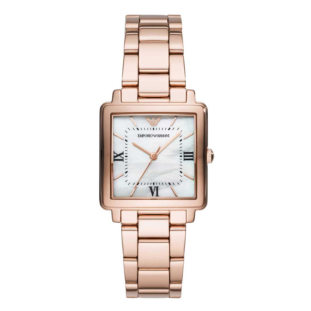 EMPORIO ARMANI ANALOG QUARTZ ROSE GOLD STAINLESS STEEL AR11177 WOMEN'S WATCH - H2 Hub Watches