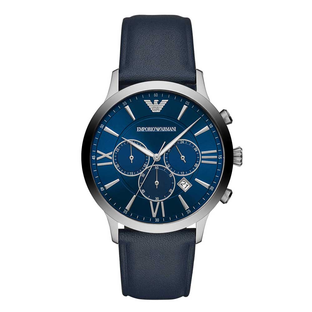 EMPORIO ARMANI AR11226 BLUE LEATHER MEN'S WATCH - H2 Hub Watches