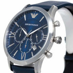 EMPORIO ARMANI AR11226 BLUE LEATHER MEN'S WATCH - H2 Hub Watches