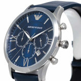EMPORIO ARMANI AR11226 BLUE LEATHER MEN'S WATCH - H2 Hub Watches