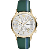 EMPORIO ARMANI AR11233 GREEN LEATHER MEN'S WATCH